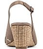 Donald Pliner Primm Metallic Leather Slingback Raffia Wedge Sandals - Image 3