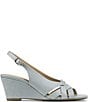 Donald Pliner Primm Shine Leather Slingback Wedge Sandals - Image 2