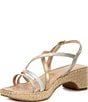 Color:Platino - Image 4 - Rosalie Metallic Leather Strappy Espadrille Sandals