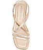 Color:Platino - Image 5 - Rosalie Metallic Leather Strappy Espadrille Sandals
