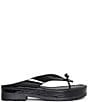 Color:Black - Image 2 - Seena Crinkle Patent Leather Platform Thong Sandals