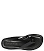 Color:Black - Image 4 - Seena Crinkle Patent Leather Platform Thong Sandals