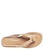 Color:Platino - Image 4 - Seena Suede Platform Thong Sandals