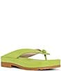 Color:Pistachio - Image 1 - Seena Textured Suede Platform Thong Sandals