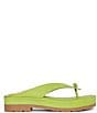 Color:Pistachio - Image 2 - Seena Textured Suede Platform Thong Sandals