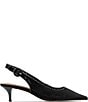 Donald Pliner Soraya Perforated Suede Pointed Toe Slingback Kitten Heel Pumps - Image 2