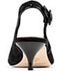 Donald Pliner Soraya Perforated Suede Pointed Toe Slingback Kitten Heel Pumps - Image 3