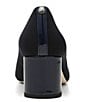 Color:Navy - Image 3 - Suzette Stretch Crepe Block Heel Pumps