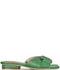 Color:Emerald - Image 2 - Tracie Lizard Print Leather Buckle Slides