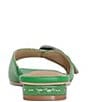 Color:Emerald - Image 3 - Tracie Lizard Print Leather Buckle Slides
