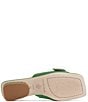 Color:Emerald - Image 5 - Tracie Lizard Print Leather Buckle Slides