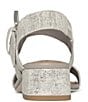 Color:Pewter - Image 3 - Vixi Tumbled Metallic Leather Buckle Detail Sandals