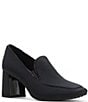 Color:Black - Image 1 - Whitney Fabric Square Toe Loafer Pumps