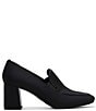 Color:Black - Image 2 - Whitney Fabric Square Toe Loafer Pumps