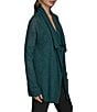 Donna Karan Donna Kara Pointelle Angle Hem Open Front Cardigan, Color:Hudson - Image 3