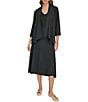 Donna Karan 3/4 Sleeve Open Front Cardigan Jacket - Image 4