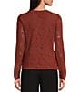 Donna Karan Abstract Floral Round Neck Long Sleeve Cardigan - Image 2