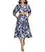 Donna Karan Abstract Print Button Front Shirt Dress, Color:Ink Multi - Image 1