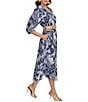 Donna Karan Abstract Print Button Front Shirt Dress, Color:Ink Multi - Image 3