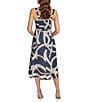 Donna Karan Abstract Print Sweetheart Neck Midi Dress, Color:Tide/Sand - Image 2