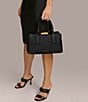 Donna Karan Amagansett Satchel Bag, Color:Black/Gold - Image 6