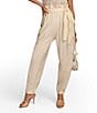 Color:Cream - Image 1 - Belted High Rise Cargo Pants
