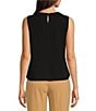 Color:Black - Image 2 - Boat Neck Sleeveless Top