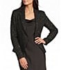 Donna Karan Boucle Notch Lapel Long Sleeve Double Breasted Blazer - Image 1