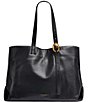 Donna Karan Brocade Leather Tote Bag - Image 1