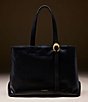Donna Karan Brocade Leather Tote Bag - Image 5