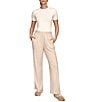 Donna Karan Brushed Rib Mid Rise Pull-On Pants - Image 2