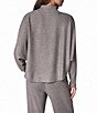 Donna Karan Brushed Ribbed Knit Mock Neck Long Sleeve Oversized Coordinating Top - Image 2