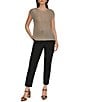 Donna Karan Cap Sleeve Metallic Knit Sweater - Image 3