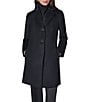 Donna Karan Cashmere Blend Notch Collar Single Breasted Reefer Coat - Image 1