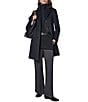 Donna Karan Cashmere Blend Notch Collar Single Breasted Reefer Coat - Image 3