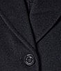Donna Karan Cashmere Blend Notch Collar Single Breasted Reefer Coat - Image 4