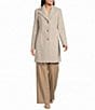 Donna Karan Cashmere Blend Notch Collar Single Breasted Reefer Coat - Image 4