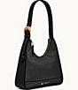 Color:Black/Gold - Image 4 - Cedarhurst Buckle Hobo Bag