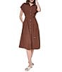 Donna Karan Collared Button Front Shirt Dress - Image 1