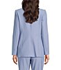 Donna Karan Collarless Button Hardware 1-Button Jacket, Color:Tempest - Image 3