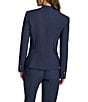 Donna Karan Collarless Gold Bar Hardware Snap Front Jacket, Color:Nightfall - Image 2