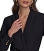 Donna Karan Collarless Wrap Hardware Jacket - Image 4