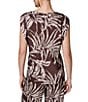 Donna Karan Coordinating Cotton Sateen V-Neck Ruched Extended Shoulder Top - Image 2