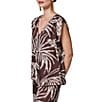 Donna Karan Coordinating Cotton Sateen V-Neck Ruched Extended Shoulder Top - Image 3