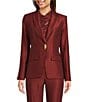 Donna Karan Coordinating Liquid Shine Notch Lapel One Button Jacket - Image 1