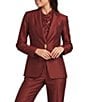 Donna Karan Coordinating Liquid Shine Notch Lapel One Button Jacket - Image 1