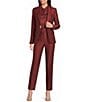 Donna Karan Coordinating Liquid Shine Notch Lapel One Button Jacket - Image 3