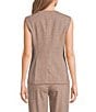Donna Karan Coordinating Melange Basket Weave Crew Neck Vest - Image 2