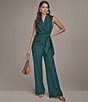 Donna Karan Coordinating Shawl Collar Wrap Vest, Color:Hudson - Image 5