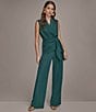 Donna Karan Coordinating Shawl Collar Wrap Vest, Color:Hudson - Image 6